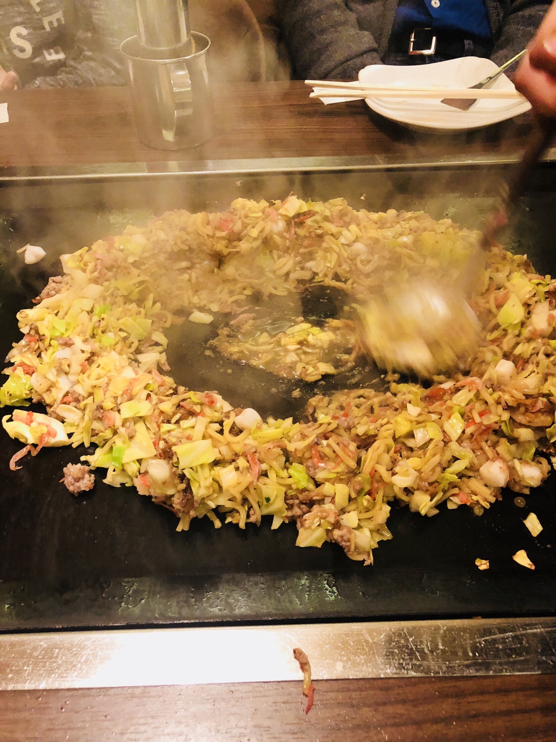 奈良之旅 もんじゃの焼き方