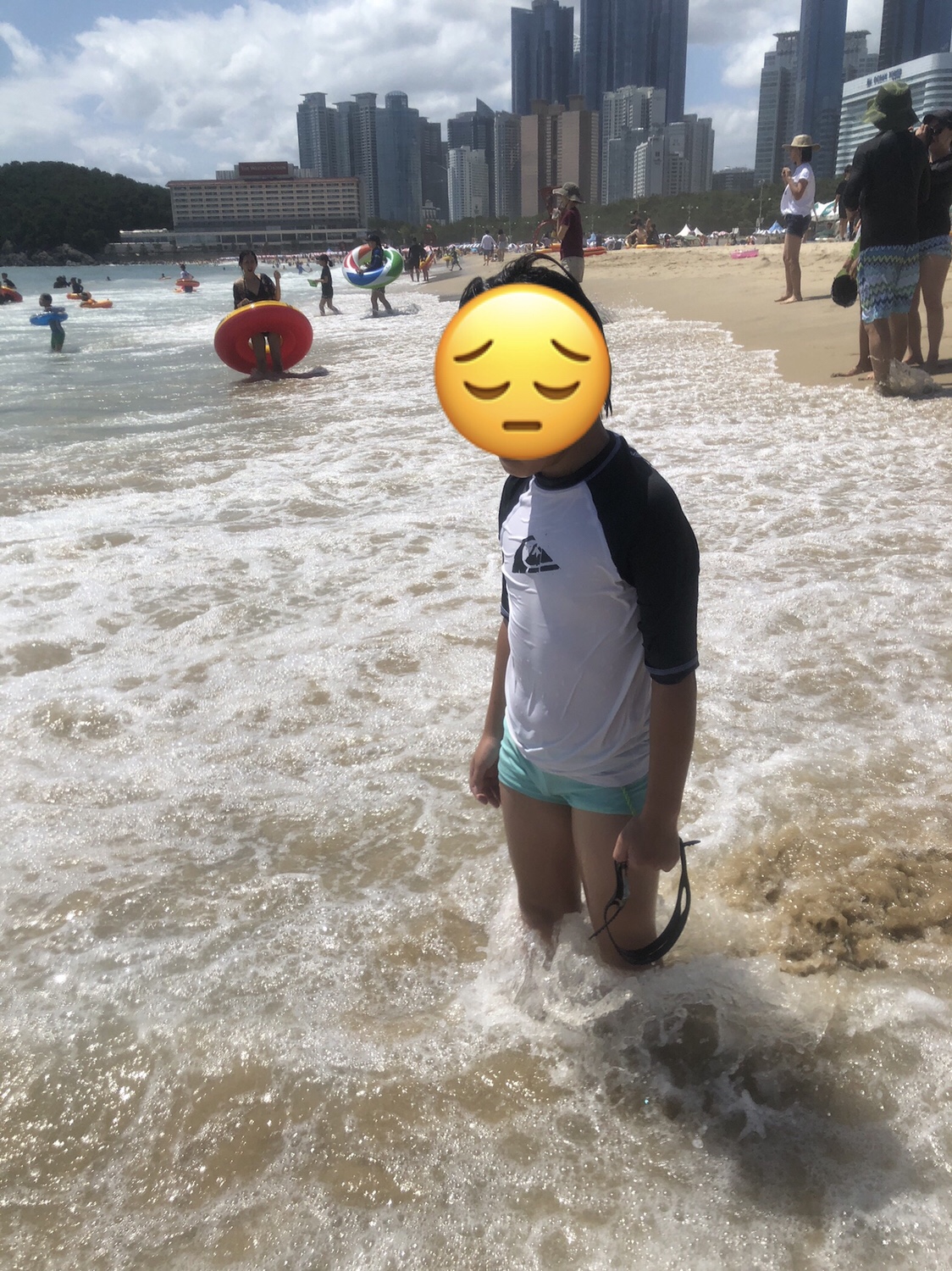 韓国家族四人旅 Ep13【海雲台ビーチ】ロッカーの場所と悲しいお知らせ