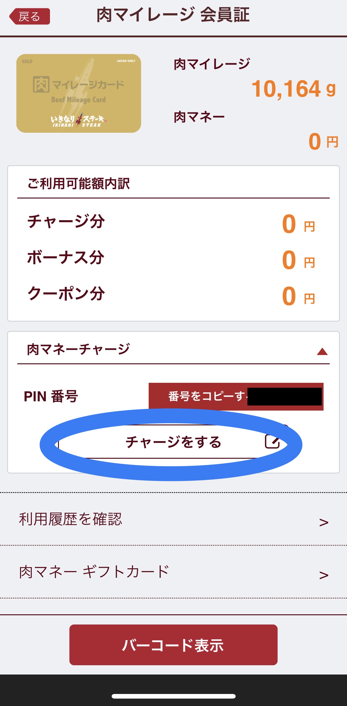 【いきなりステーキ】肉の日！毎月29日は肉マネーのチャージボーナス15%【チャージできない？】